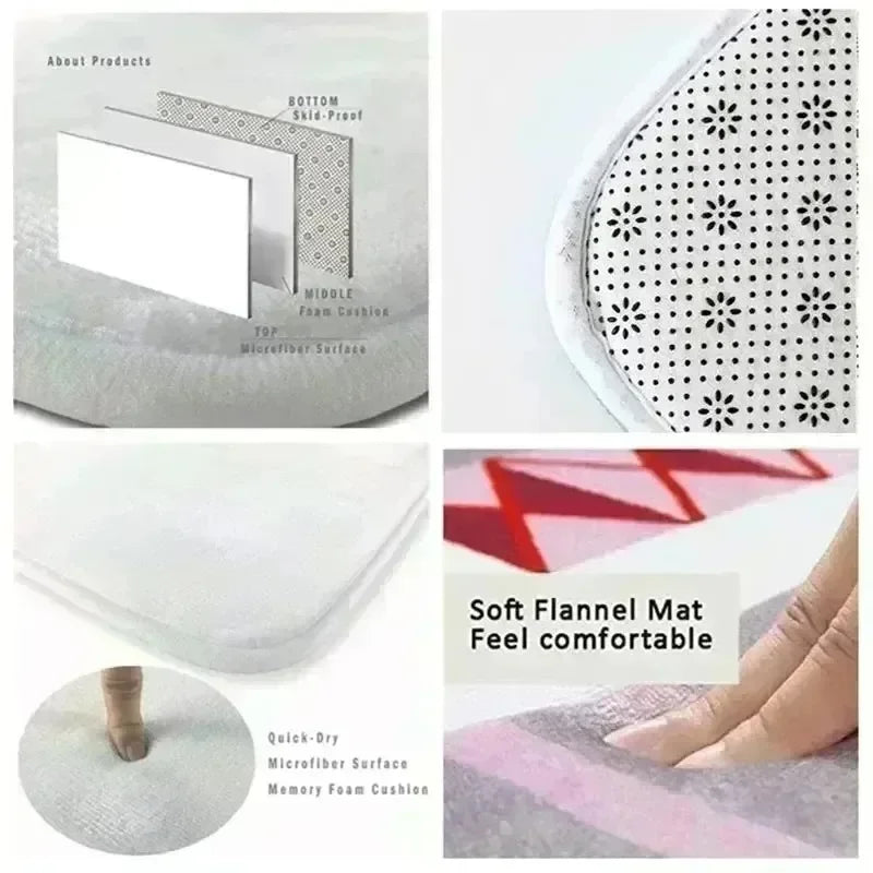 MINISO Romantic Barbie Pink Heart Carpet for Living Room Bedroom Kid's Room Area Rug Non-slip Mat Sofa Table Mats Home Decor