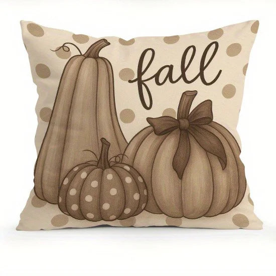 Home Decor Hello Pumpkin & Happy Fall Decorative Pillows Pattern Cushion Cover Suitable For Sofa Bedroom Car Pillow Cover