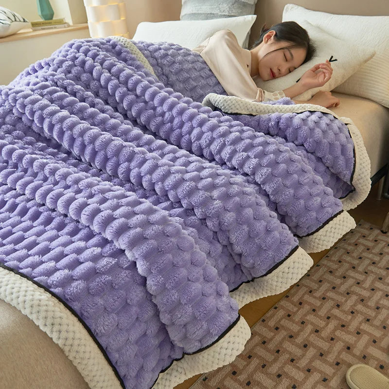 Turtle Velvet Fall Fluffy Throw Blanket Double Single Bed Blankets Autumn Warm Soft Pink Blanket Queen Size Bed Manta Para Sofa