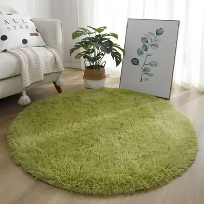 Living Room Rugs Aesthetic Bedroom Round Carpet Decoration Furry Comfort Carpet Home Decor Pink Foot Mat Area Rug 2023 New