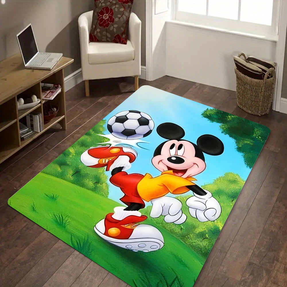 MINISO Mickey Donald Duck HD Printed Carpet.Living Room Mats Sofa Coffee Table Large Area Rug,Kitchen,Balcony Carpets,DoorMat