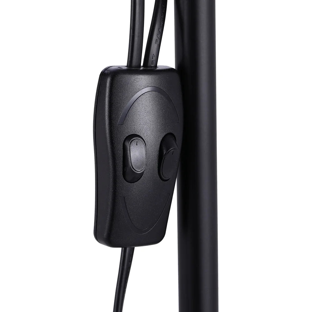 175CM Mother and Child Adjustable Floor Reading Lamp, Black