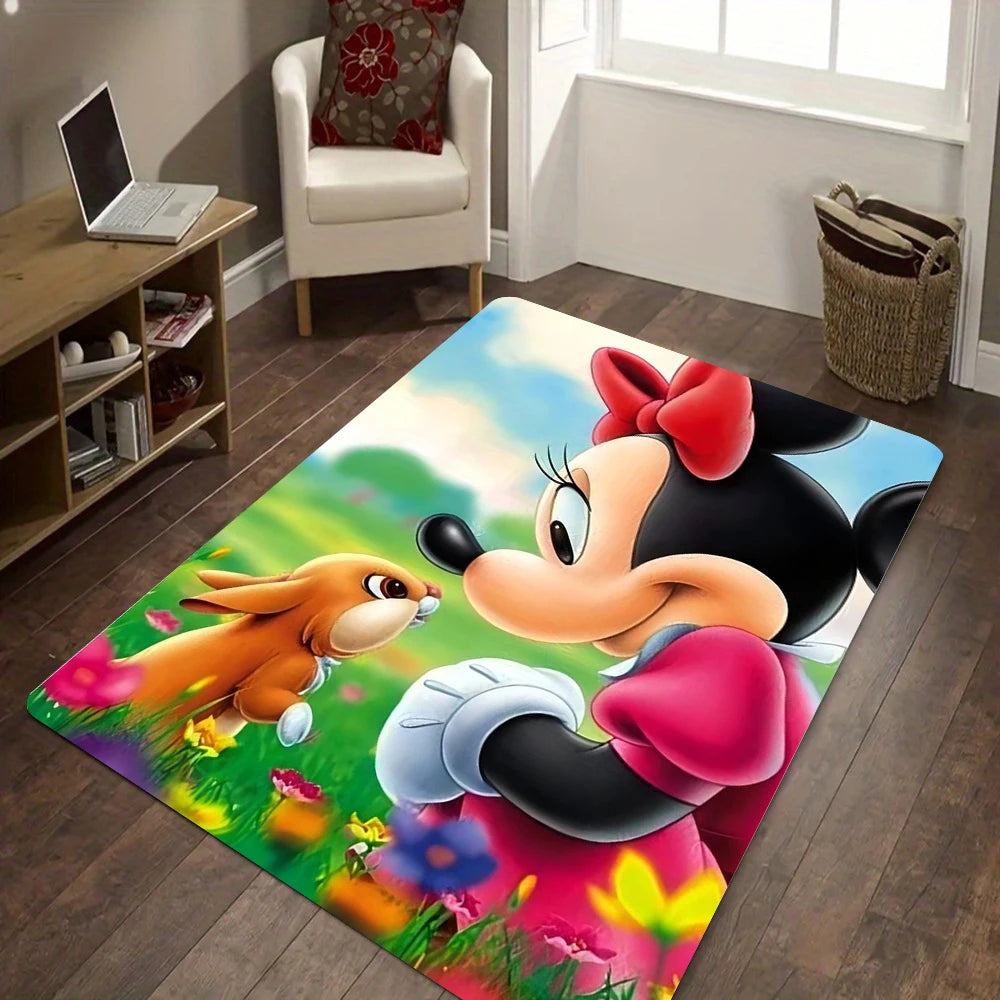 MINISO Mickey Donald Duck HD Printed Carpet.Living Room Mats Sofa Coffee Table Large Area Rug,Kitchen,Balcony Carpets,DoorMat