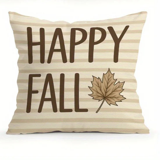 Home Decor Hello Pumpkin & Happy Fall Decorative Pillows Pattern Cushion Cover Suitable For Sofa Bedroom Car Pillow Cover