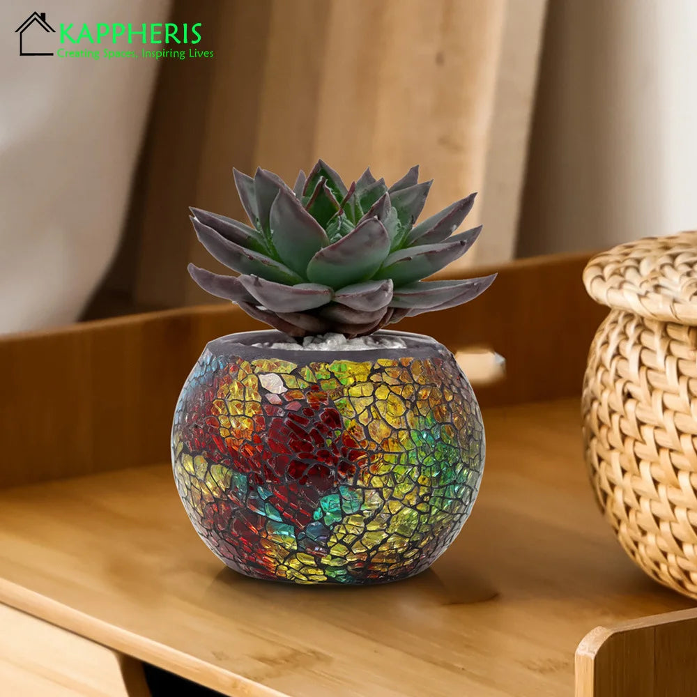 Rainbow Empty Candle Jars DIY Homemade Candle Container Glass Mosaic Jars for Candles Holder Vessel Storage