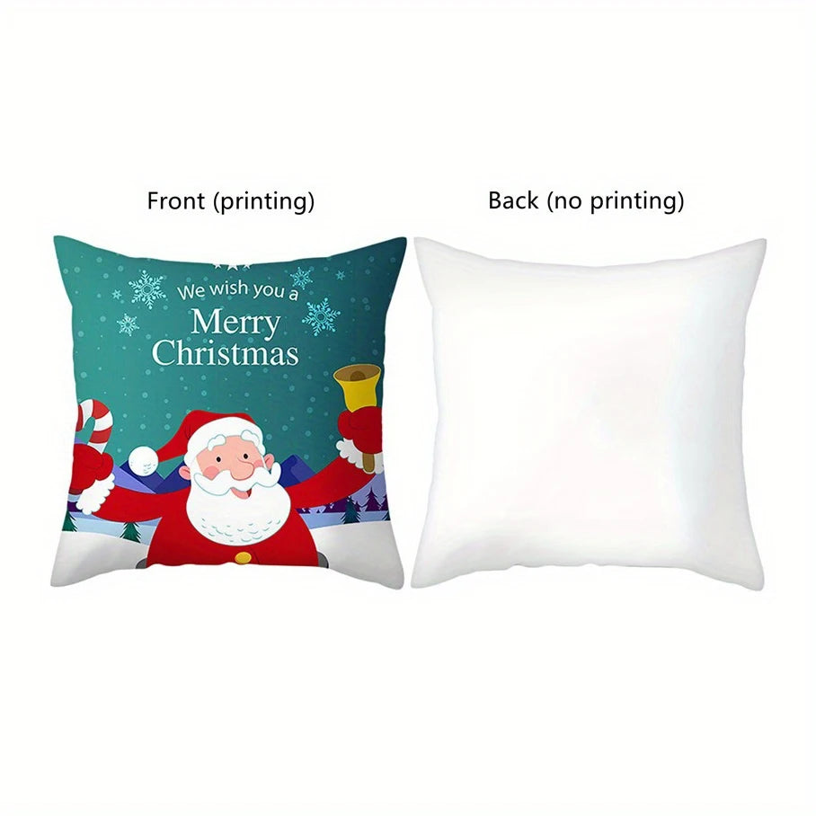 Green - rhyme Floral Fresh PillowcasesBedroom Living Room Sofa Home Decor Polyester Cushion Cover with Zipper