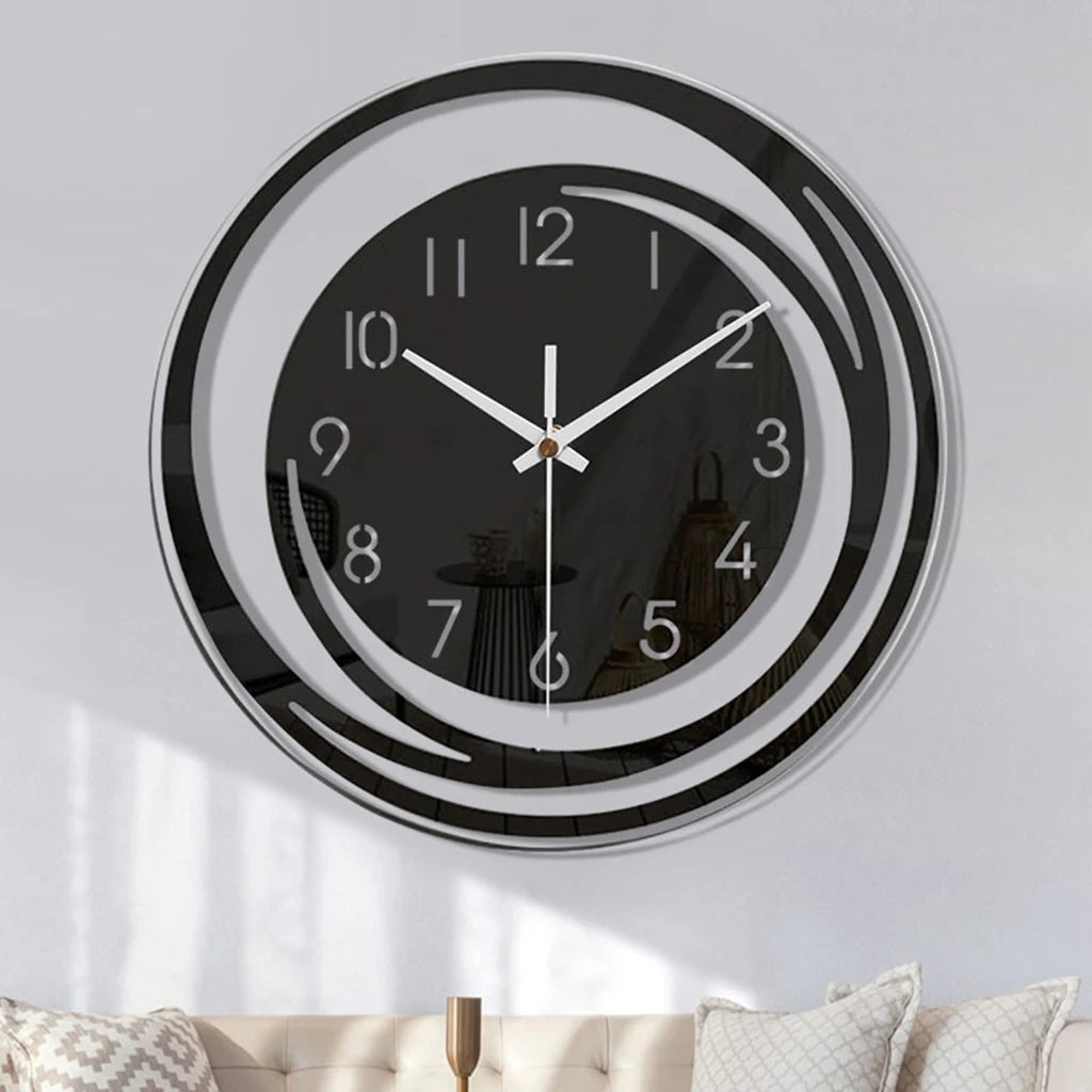Simple Style Wall Clock Acrylic Living Room Home Decor Digital Clocks Modern Design Swinging Pendulum Bedroom Ornament