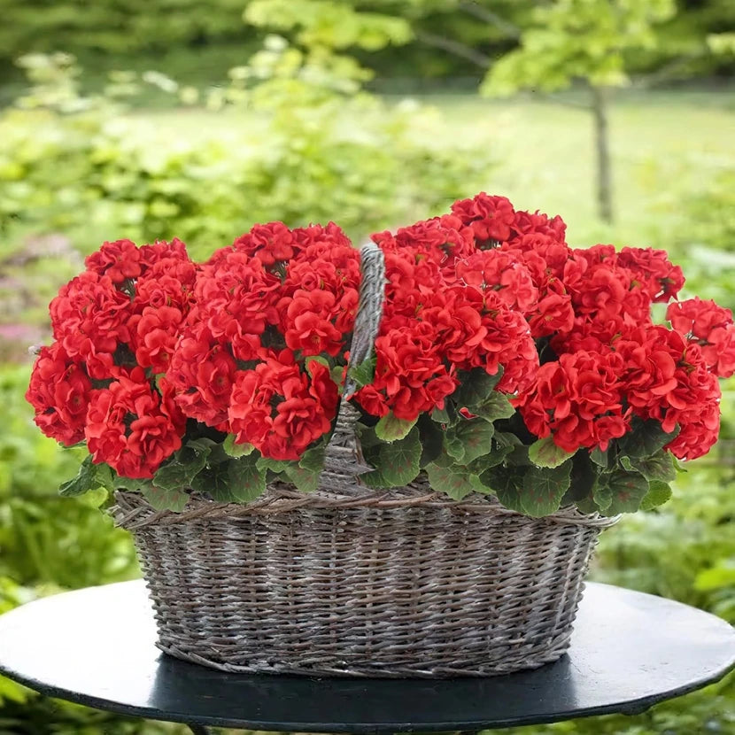 5pcs Artificial Flower Plant Begonia Flower Wedding Bridal Bouquet Home Room Outdoor Garden Bonsai Decoration DIY Festival Party