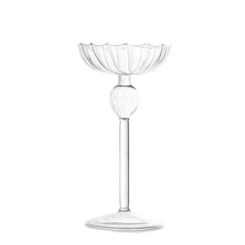 European high foot striped candlestick home decoration decoration wedding articles Romantic candlelight dinner candlestick props