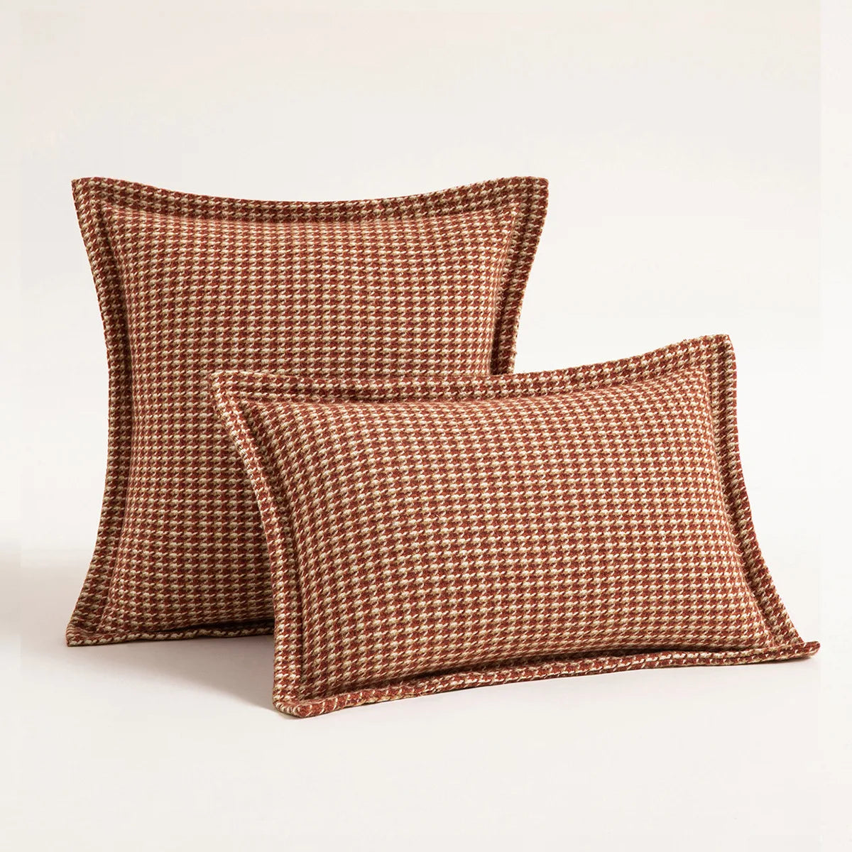 Home Decorative Square Cushion Cover Pillow Cover Yarn-dyed Hounds tooth Decorative For Sofa Bed 45x45cm Orange Green Blue Black