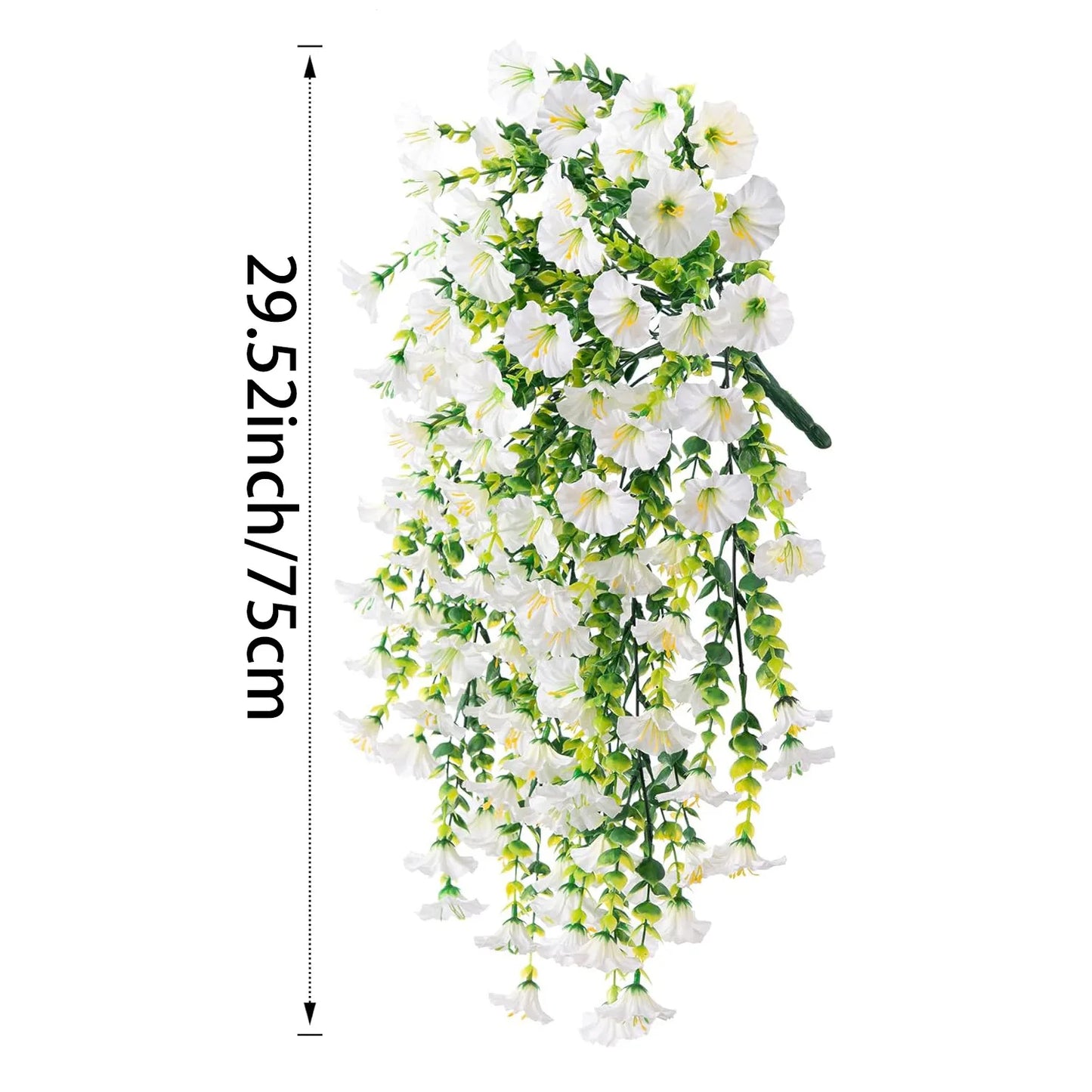 1-10pcs UV-Resistant Artificial Morning Glory& Eucalyptus Hanging Wall Door Decoration For Home Garden Wedding Versatile Outdoor