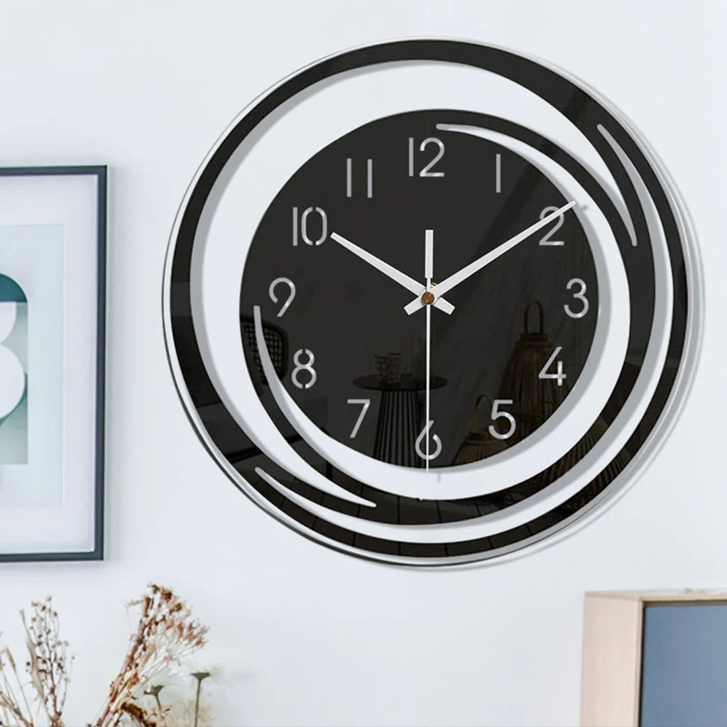 Simple Style Wall Clock Acrylic Living Room Home Decor Digital Clocks Modern Design Swinging Pendulum Bedroom Ornament