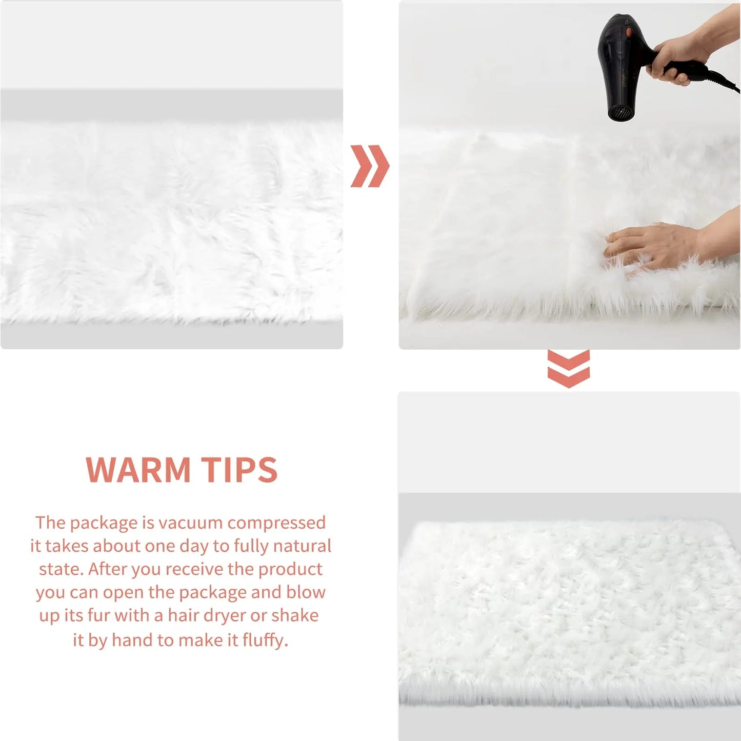 White Faux Sheepskin Fuzzy carpet Fur Rugs for Bedroom bedside Washable Fluffy Area Living Room rug Shag Nursery floor mat decor