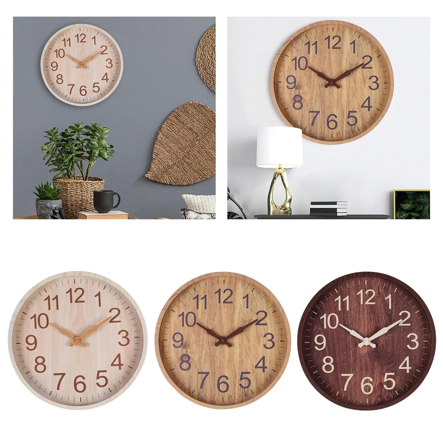 Wall Clock Silent Minimalism Hanging Watch Elegant Bedroom Hallway Home Dinner Sweep Movement Clocks Decoration