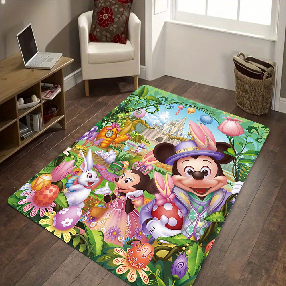MINISO Mickey Donald Duck HD Printed Carpet.Living Room Mats Sofa Coffee Table Large Area Rug,Kitchen,Balcony Carpets,DoorMat
