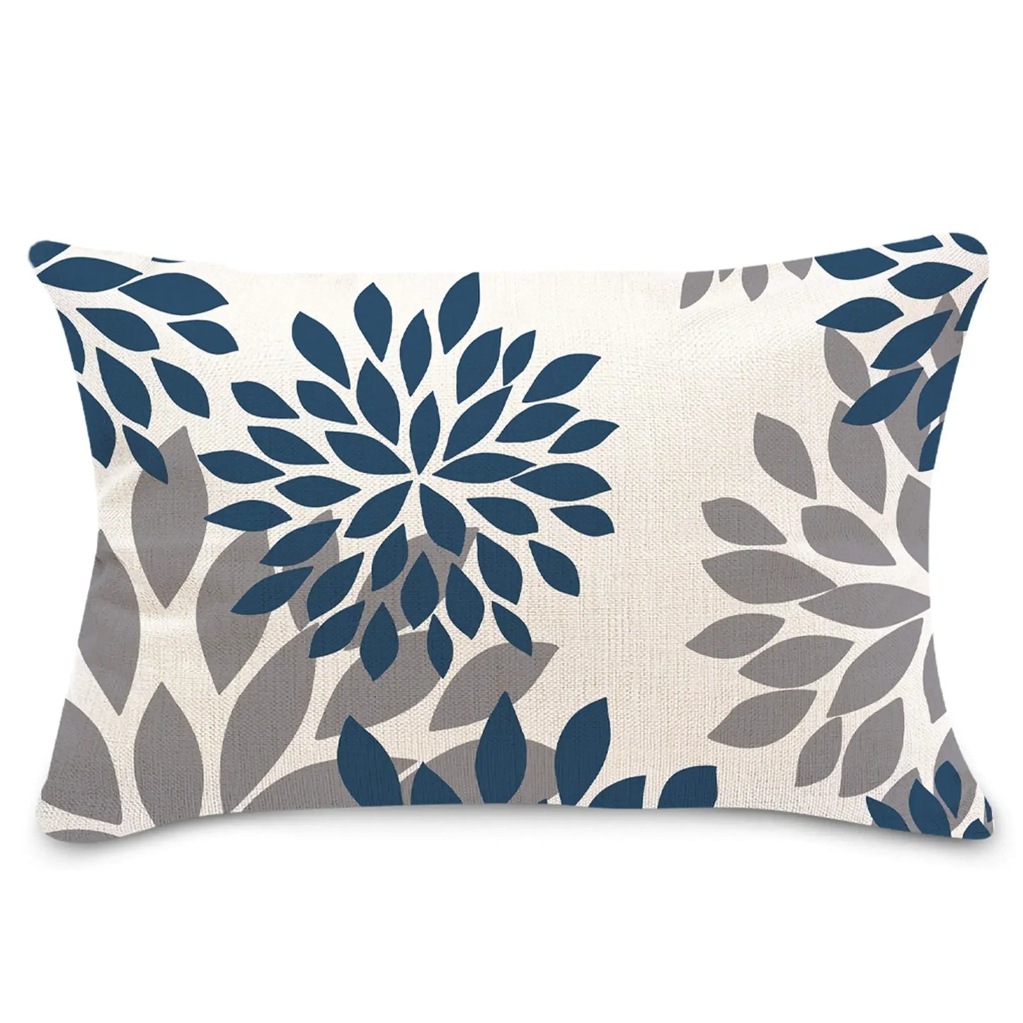 Blue white geometric linen pillowcase sofa cushion cover home decoration can be customized for you 30x50 40x60