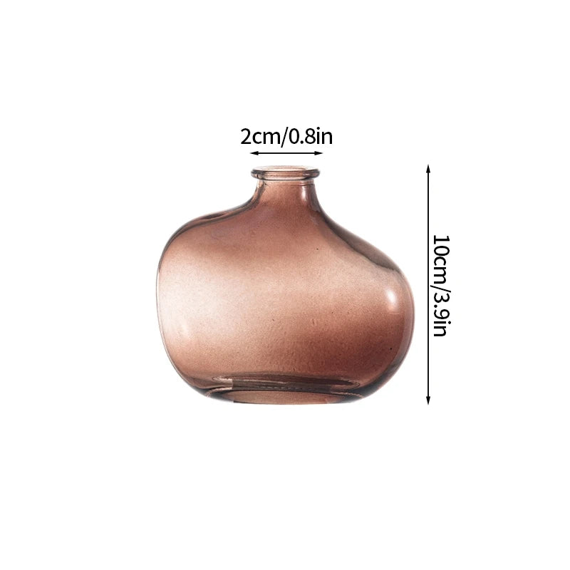 Glass Flower Vase Retro Vase for Flowers Home Decoration Decorative Vase Office Desk Ornament Vases for Centerpieces Florero