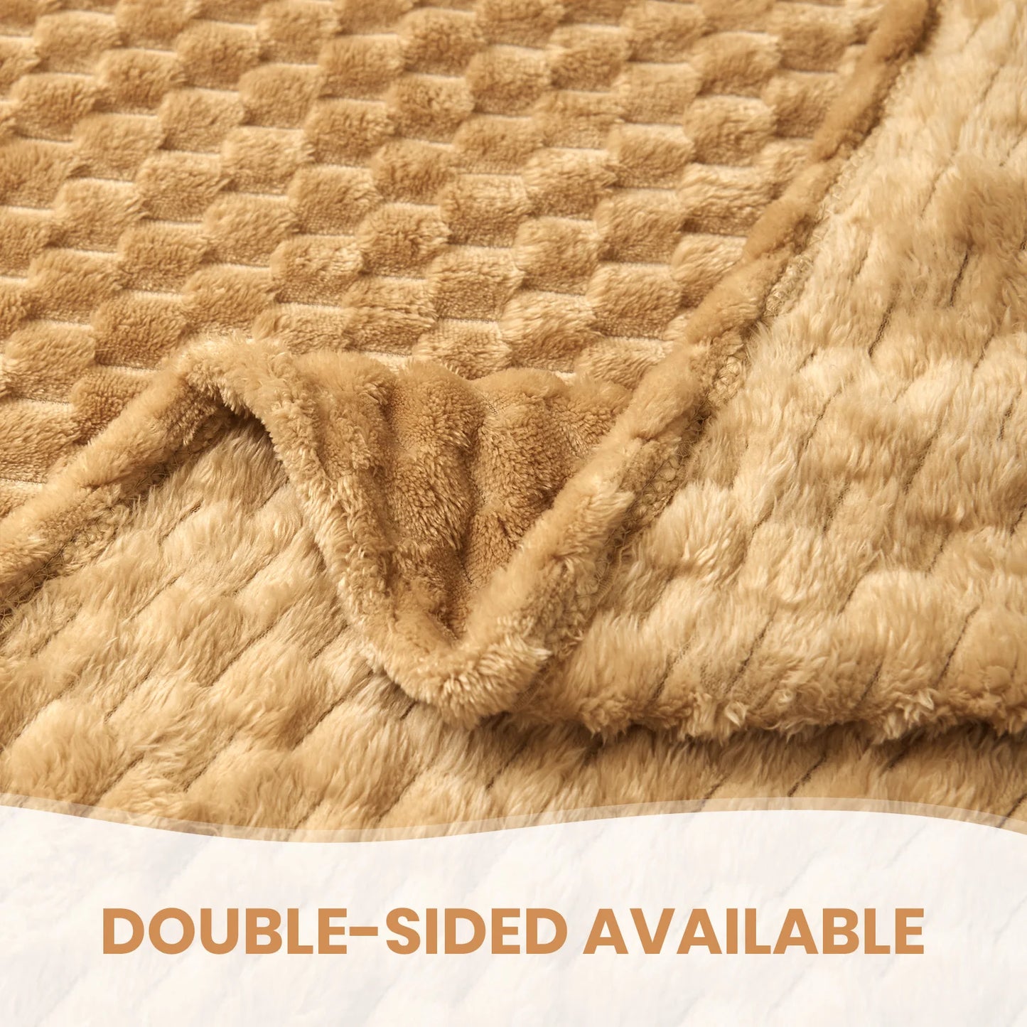 Good Nite Fleece Throw Blanket - Soft Plush & Warm Cozy White Blanket for Bed, Couch & Sofa Chair