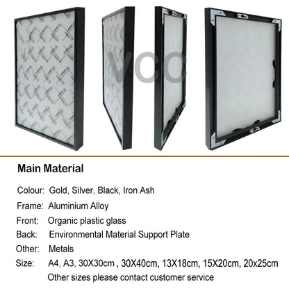 Metal Picture Frame For Wall Poster Frame Pictures Classic Aluminum Photo Frames For Wall Hanging A3 A4 30x40 Certificate Frame