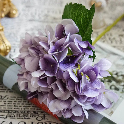 Artificial Flowers Silk Hydrangea Bride Bouquet Wedding Home New Year Decoration Accessories for Vase Plants Arrangement