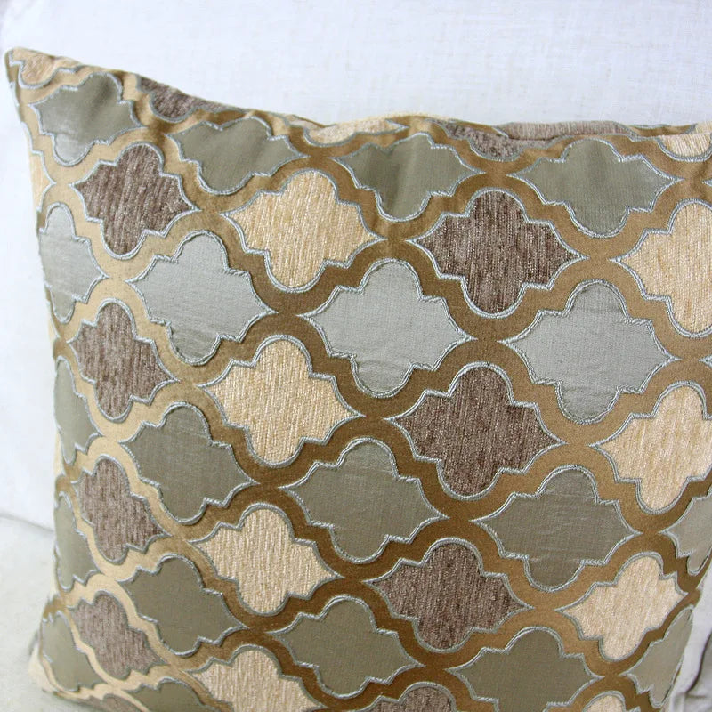 Grey/Coffee Cushion Cover Chenille Moroccan Style Home Decorative Pillow Case 45x45cm