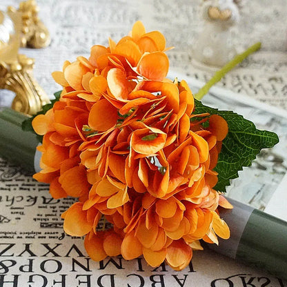 Artificial Flowers Silk Hydrangea Bride Bouquet Wedding Home New Year Decoration Accessories for Vase Plants Arrangement