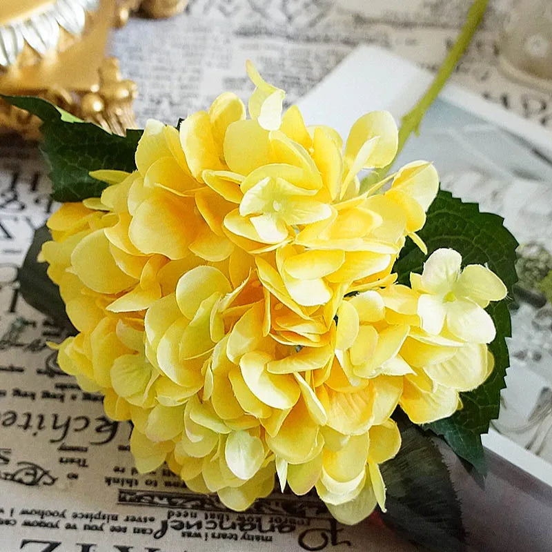 Artificial Flowers Silk Hydrangea Bride Bouquet Wedding Home New Year Decoration Accessories for Vase Plants Arrangement