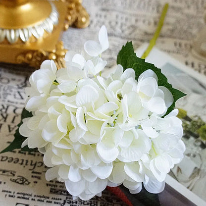 Artificial Flowers Silk Hydrangea Bride Bouquet Wedding Home New Year Decoration Accessories for Vase Plants Arrangement