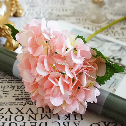 Artificial Flowers Silk Hydrangea Bride Bouquet Wedding Home New Year Decoration Accessories for Vase Plants Arrangement