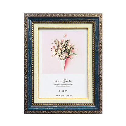 Photo frame retro blue 5 x 7 photo frame home office for photo frame unique design Christmas Valentine's Day gift