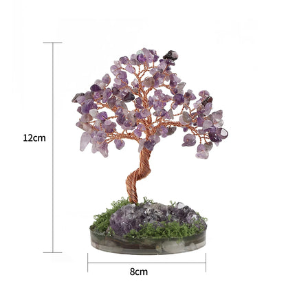 Crystal Money Tree Crystal Stone Rainbow Natural Gem Sitting Floor Style Home Room Study Decoration