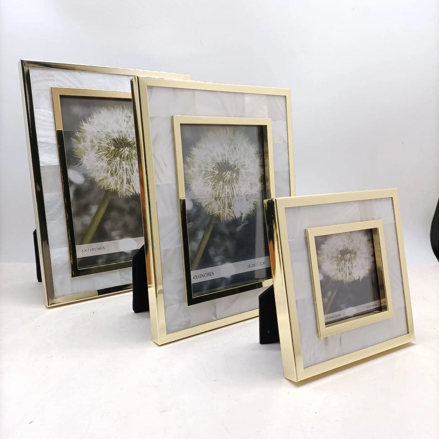 Light Luxury Gold 3-inch, 6-inch, 7-inch, 10-inch Shell Metal Photo Frame