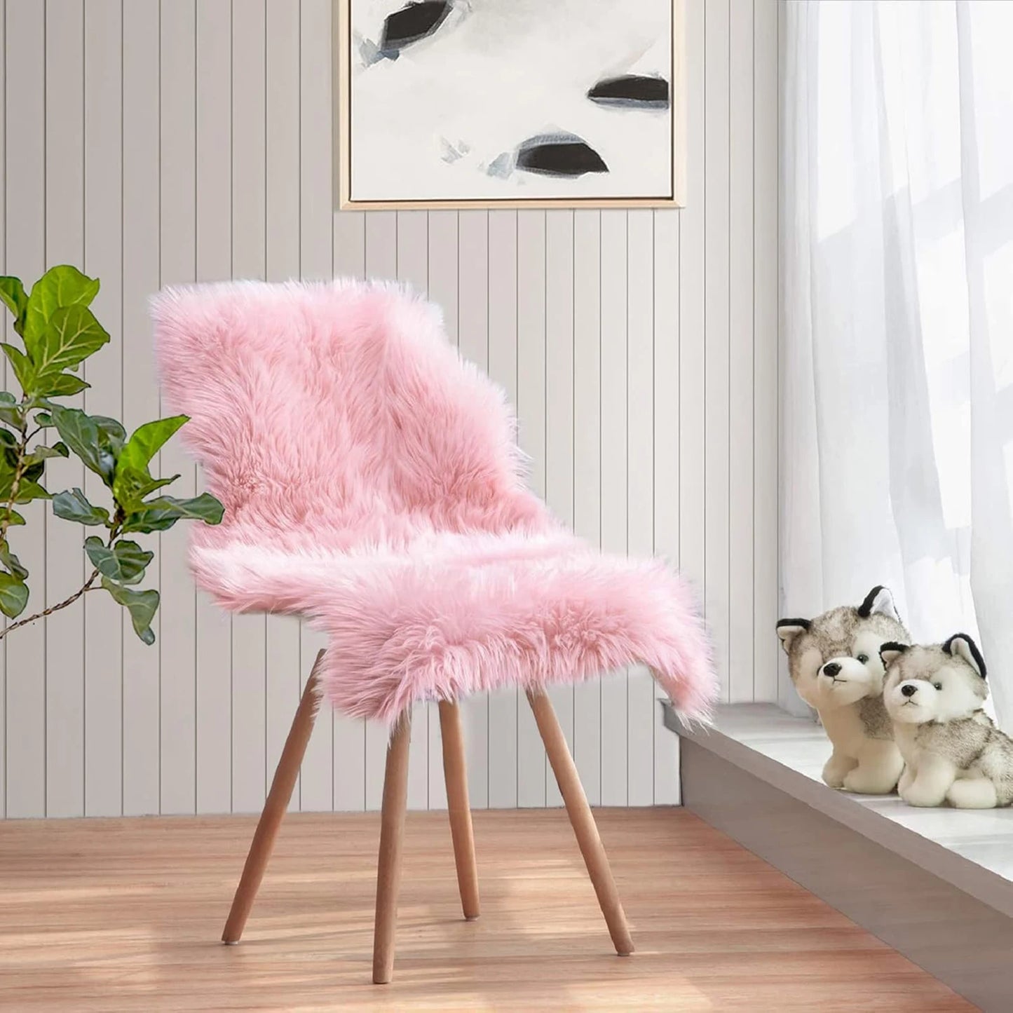 White Faux Sheepskin Fuzzy carpet Fur Rugs for Bedroom bedside Washable Fluffy Area Living Room rug Shag Nursery floor mat decor