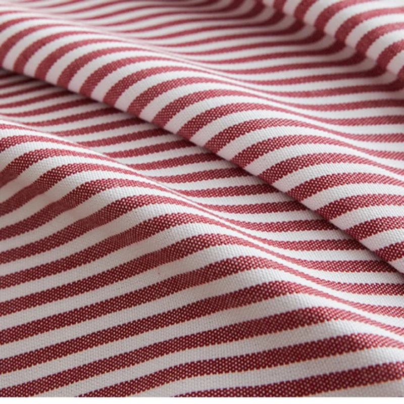 Classical Striped Cushion Cover 45x45cm Hawthorn Red Ivory Recycle Polyester Fabric Pillow Cover Indoor Outdoor Home Decoration