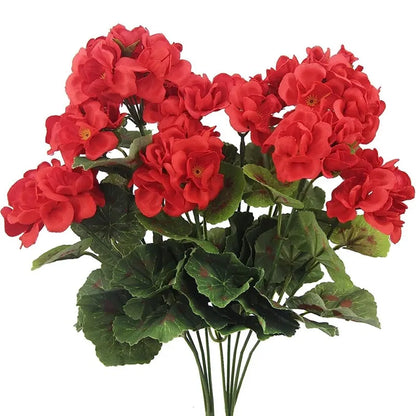 5pcs Artificial Flower Plant Begonia Flower Wedding Bridal Bouquet Home Room Outdoor Garden Bonsai Decoration DIY Festival Party
