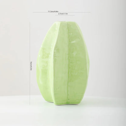 Shumen Lemon Fruit Ceramic Flower Vase for Living Room Table - Simulated Flower Arrangement Set for Luxury and Sophistication De