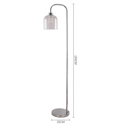 KOMORE Luxurious Floor Lamp with Frosted Glass Lampshade for Living Room Office, Bedroom, Hallway, Porch