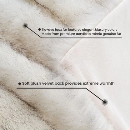 Battilo Faux Fur Blanket Plaid Throw for Sofa Luxury Fox Fur Throw Blanket Winter Warm Fluffy Soft Blankets Bedspread on the Bed