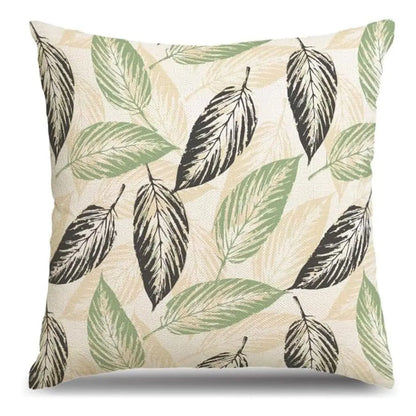 Green - rhyme Floral Fresh PillowcasesBedroom Living Room Sofa Home Decor Polyester Cushion Cover with Zipper