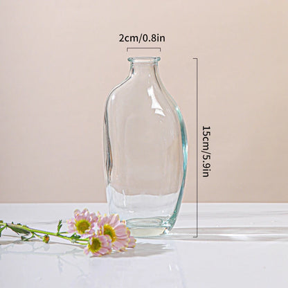 Glass Flower Vase Retro Vase for Flowers Home Decoration Decorative Vase Office Desk Ornament Vases for Centerpieces Florero