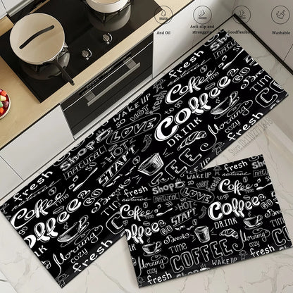 Coffee Kitchen Corner Waterproof Non-slip Rug Quality Washable Absorbent Long Floor Mat Bedroom Hallway Entrance Doormat Carpet