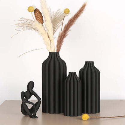 3-piece set, Bohemian style vase set, suitable for living room, dining room and office decoration - elegant vases