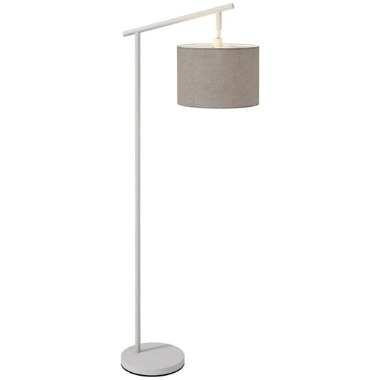 Metal Frame Floor Lamp with Adjustable Rotating Shade LED Bulb Included Grey for living Room Bedroom Home Decor
