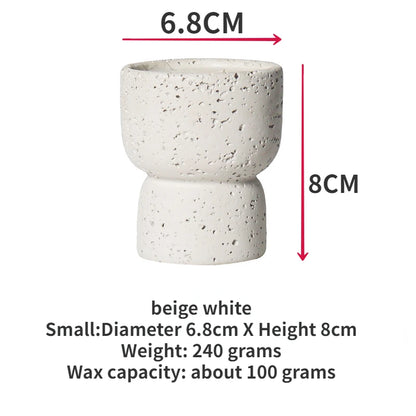 European style simple cement household scented candle empty cup diy high appearance level crafts indoor candlestick decoration