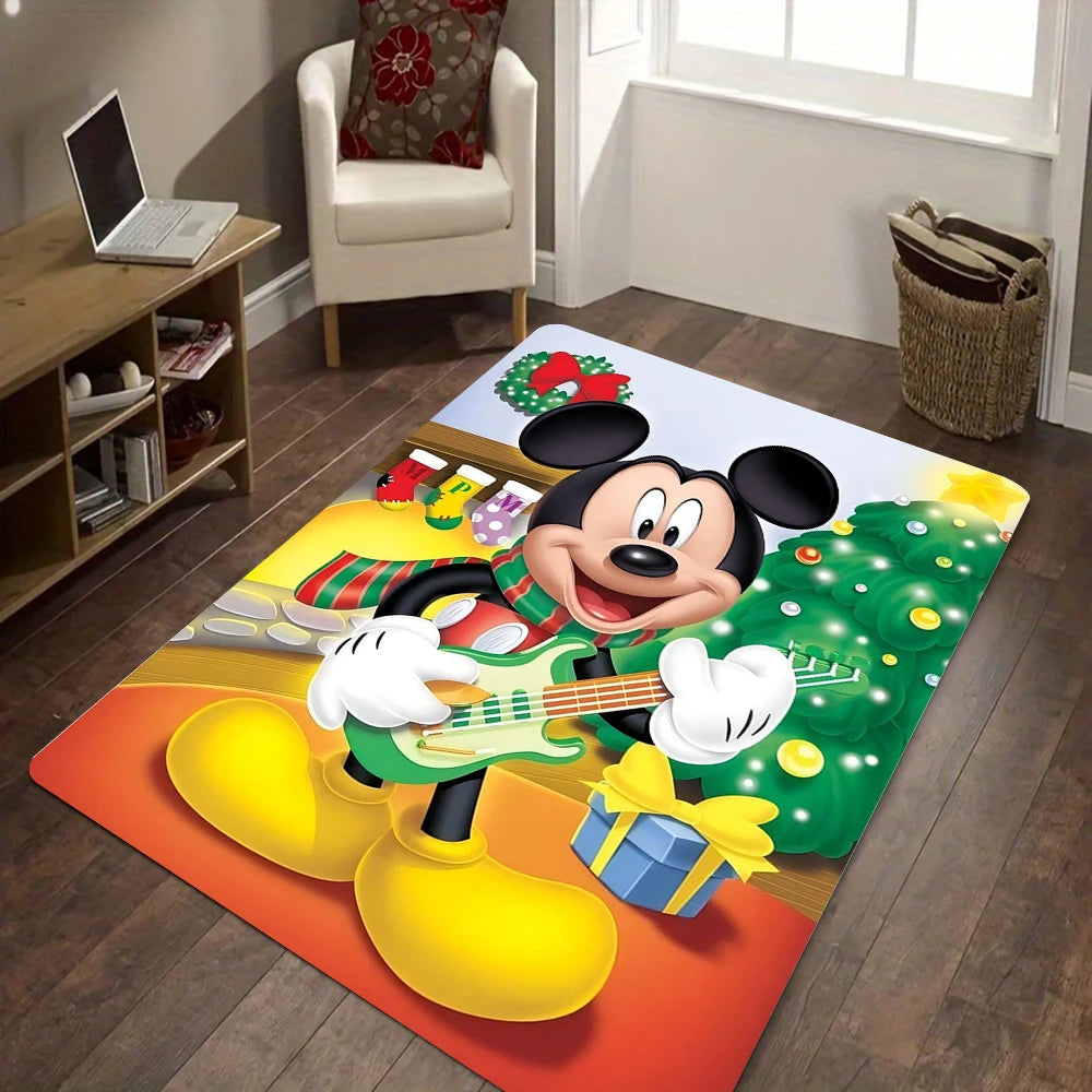 MINISO Mickey Donald Duck HD Printed Carpet.Living Room Mats Sofa Coffee Table Large Area Rug,Kitchen,Balcony Carpets,DoorMat