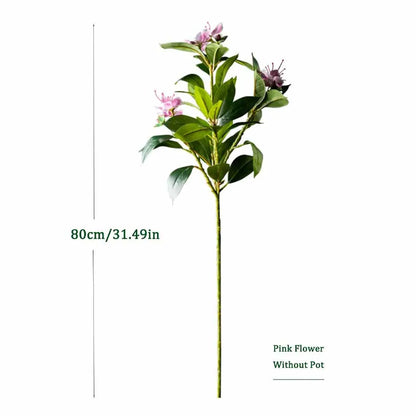 80/120cm Tropical Artificial Ficus Large Banyan Plants Plastic Fiddle Fig Tree Branch Faux Magnolia Tree For Home Garden Decor