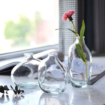 Glass Flower Vase Retro Vase for Flowers Home Decoration Decorative Vase Office Desk Ornament Vases for Centerpieces Florero