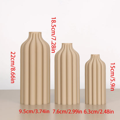 3-piece set, Bohemian style vase set, suitable for living room, dining room and office decoration - elegant vases