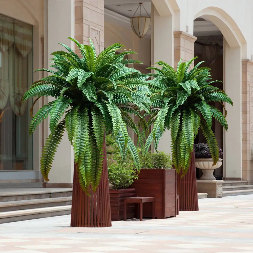 28/58/88 Leaves Fake Fern Hanging Plants Artificial Palm Leafs Silk Persian Vines Faux Wall Plants For Home Decor