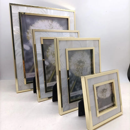 Light Luxury Gold 3-inch, 6-inch, 7-inch, 10-inch Shell Metal Photo Frame
